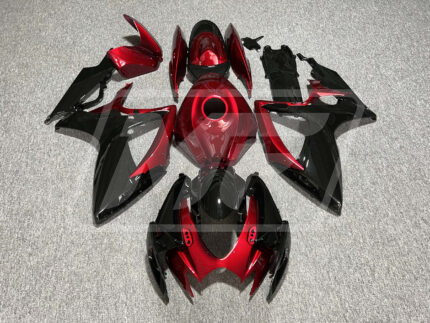 Suzuki GSXR 600-750 2006-2007 Gloss Maroon Red & Black ABS Fairings | Monster Fairings