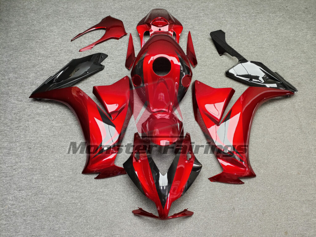 Honda CBR1000RR 2012 - 2016 Gloss Deep Red with Black ABS fairings - custom motorcycle bodywork kit by Monster Fairings