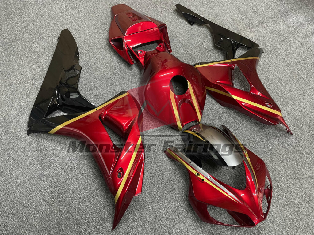Gloss Red Black & Gold ABS fairings for Honda CBR1000RR 2006 - 2007 - premium OEM fit kit by Monster Fairings