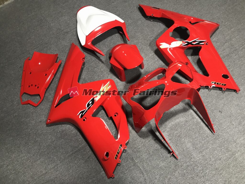 Kawasaki ZX6R custom ABS fairings 2003 - 2004 in Red 636 - durable replacement kit, Monster Fairings