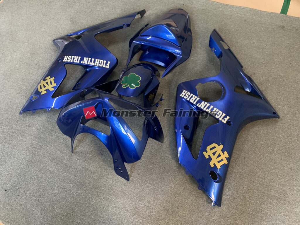Deep Blue ABS fairings for Kawasaki ZX6R 2003 - 2004 - premium OEM fit kit by Monster Fairings