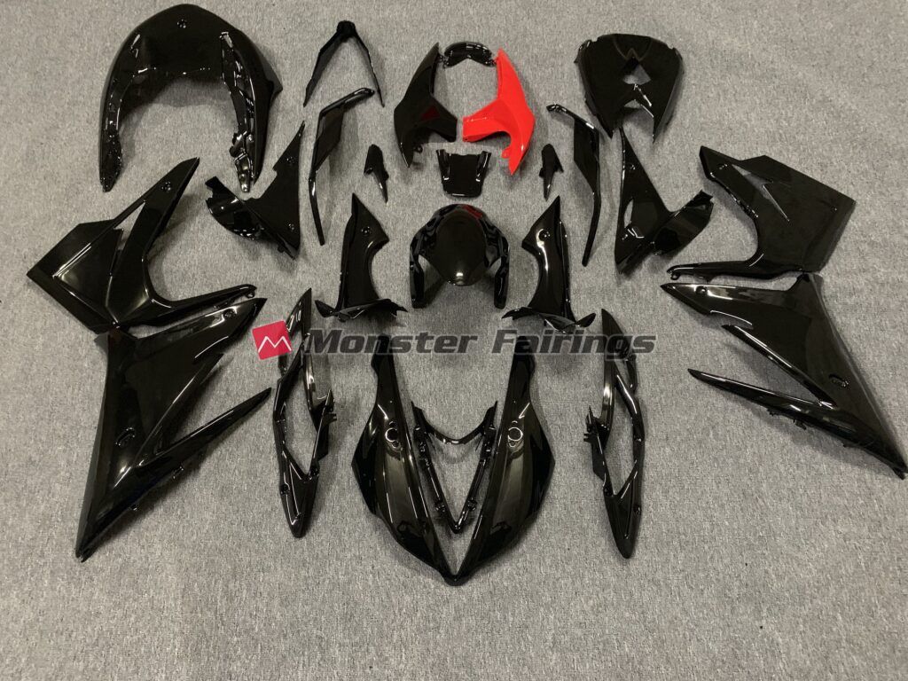 Triumph Daytona 675 2013 - 2017 Gloss Black ABS fairings - custom motorcycle bodywork kit by Monster Fairings