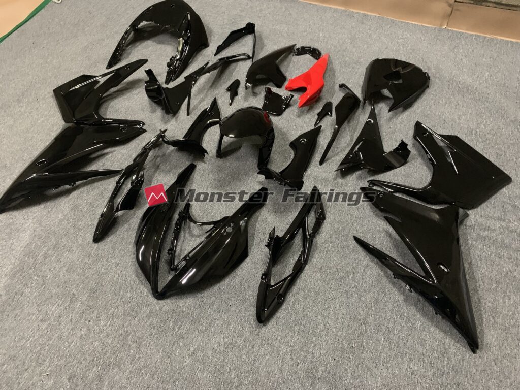 Gloss Black ABS fairings for Triumph Daytona 675 2013 - 2017 - premium OEM fit kit by Monster Fairings