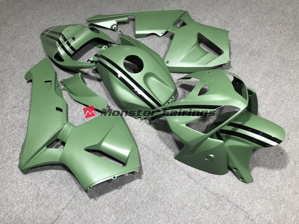 Honda CBR600RR custom ABS fairings 2005 - 2006 Matte Green - durable replacement kit, Monster Fairings