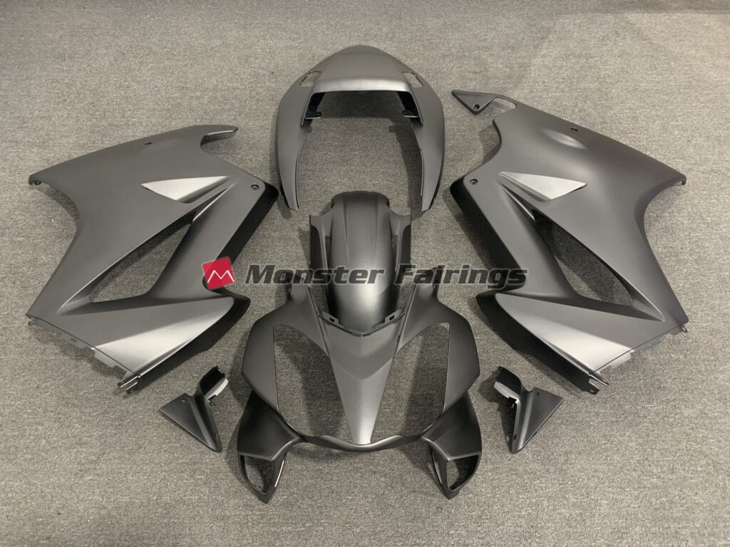 Honda VFR800 2002 - 2012 Matte Grey ABS fairings - custom motorcycle bodywork kit by Monster Fairings