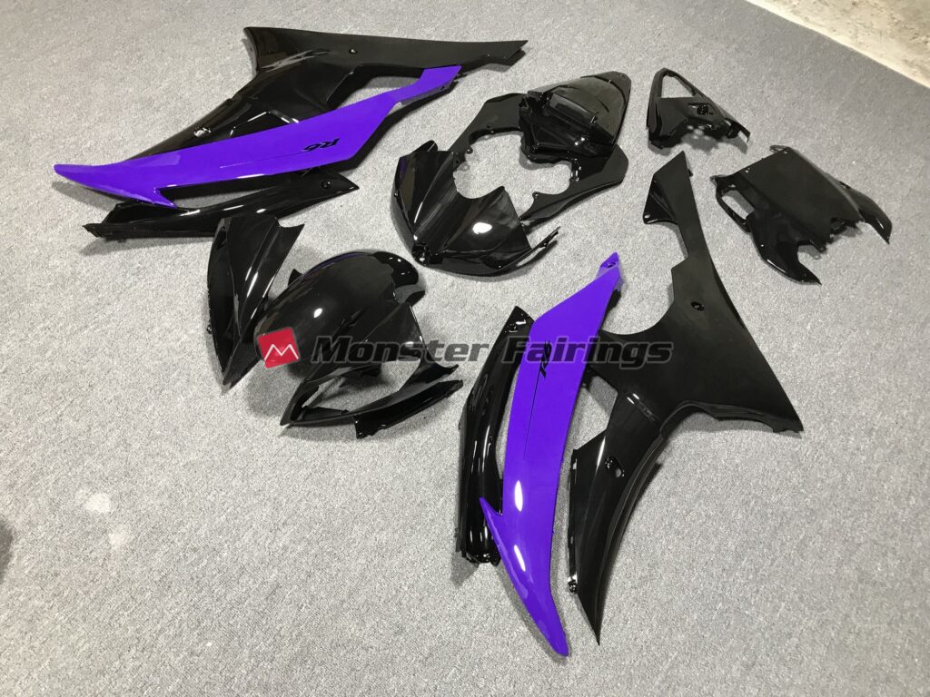 Gloss Black Purple ABS fairings for Yamaha R6 2008 - 2016 - premium OEM fit kit by Monster Fairings