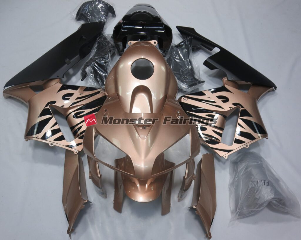 Honda CBR600RR 2005 - 2006 Bronze Flame ABS fairings - custom motorcycle bodywork kit by Monster Fairings