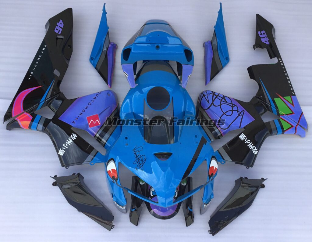 Honda CBR600RR 2005 - 2006 Blue Shark ABS fairings - custom motorcycle bodywork kit by Monster Fairings