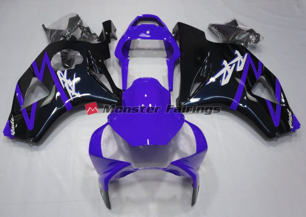 Honda CBR954RR 2002 - 2003 Gloss Black Purple ABS fairings - custom motorcycle bodywork kit by Monster Fairings