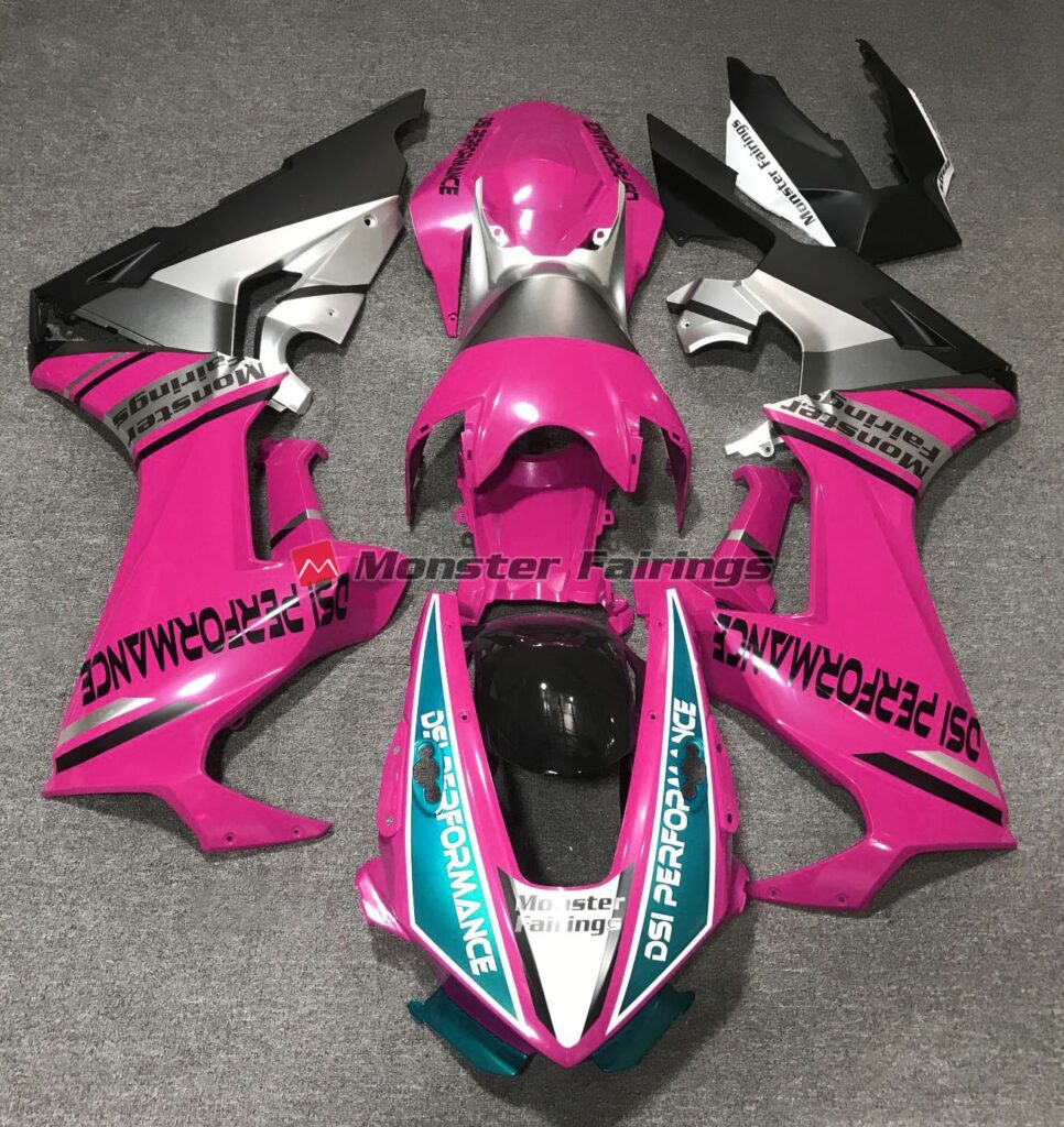 Honda CBR1000RR 2017 - 2025 Gloss Pink Light Blue ABS fairings - custom motorcycle bodywork kit by Monster Fairings