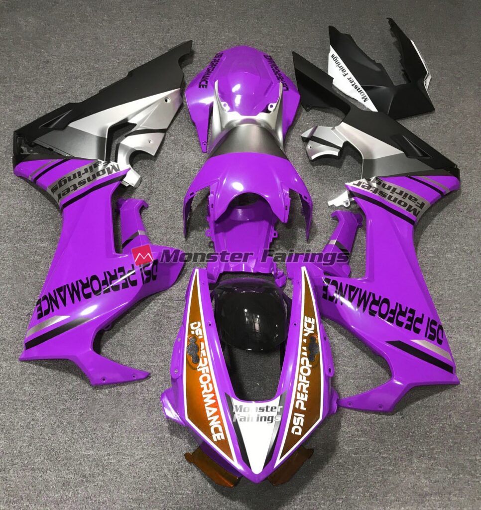 Honda CBR1000RR 2017 - 2025 Gloss Purple Orange ABS fairings - custom motorcycle bodywork kit by Monster Fairings
