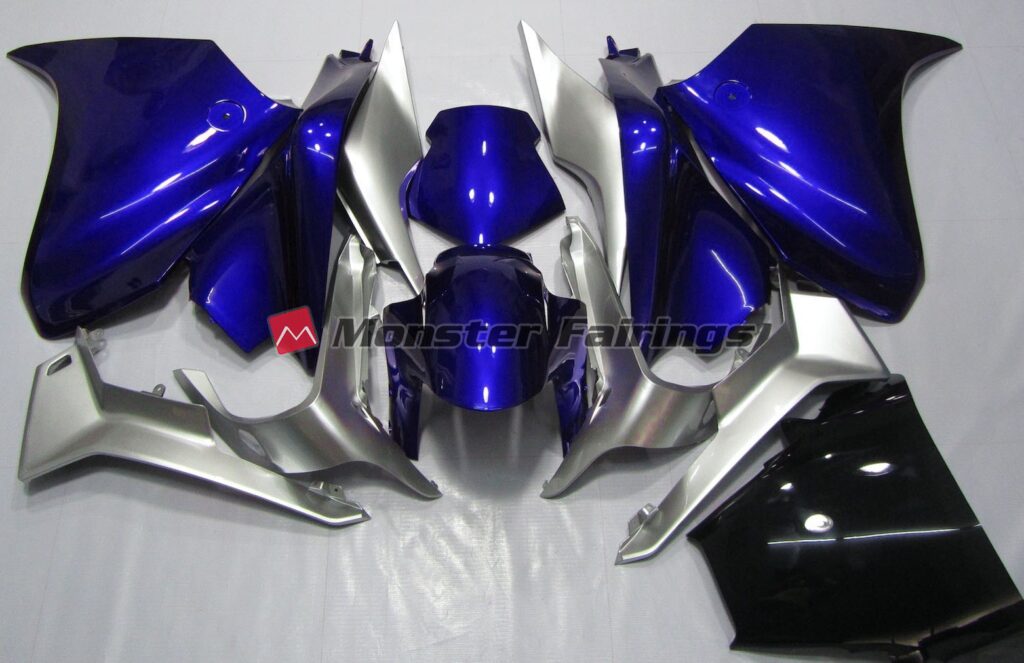 Honda VFR1200 2010 - 2013 Deep Blue Silver ABS fairings - custom motorcycle bodywork kit by Monster Fairings