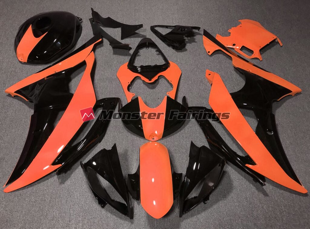 Yamaha R6 2008 - 2016 High Viz Orange ABS fairings - custom motorcycle bodywork kit by Monster Fairings
