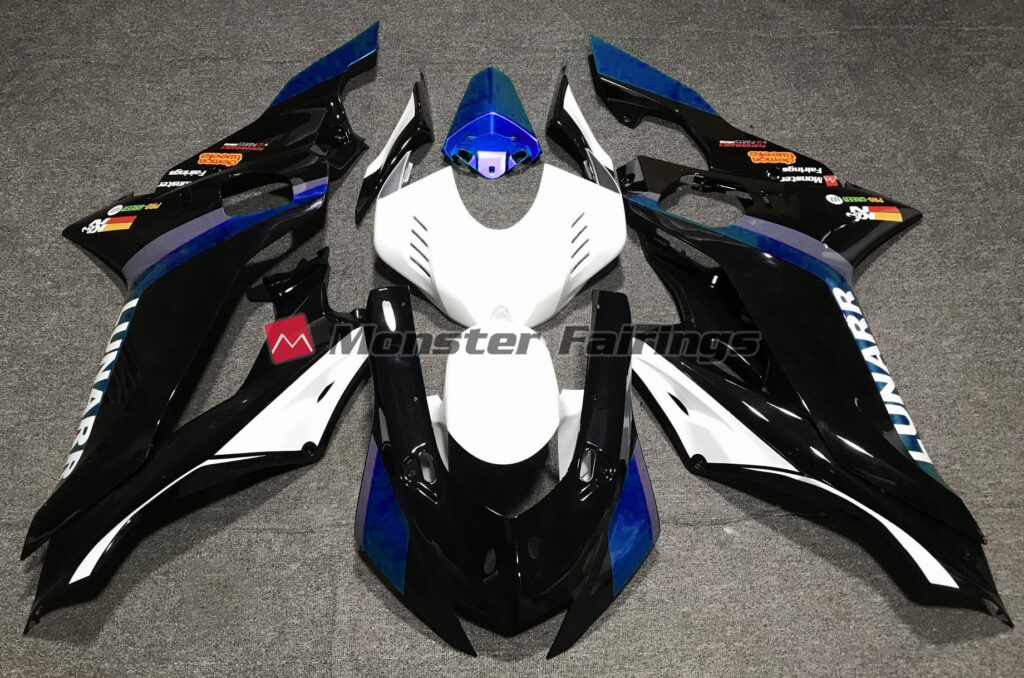 Yamaha R6 2017 - 2022 Dark Blue Custom ABS fairings - custom motorcycle bodywork kit by Monster Fairings