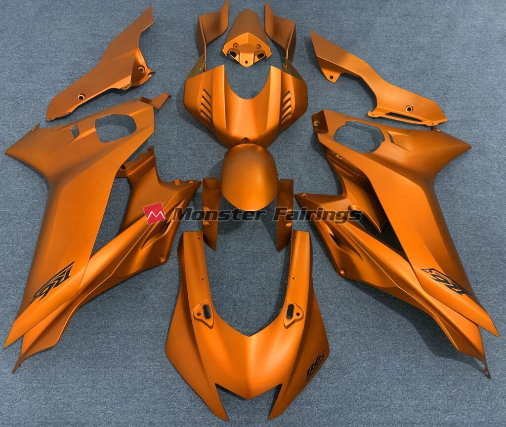 Yamaha R6 2017 - 2022 Bright Orange Matte ABS fairings - custom motorcycle bodywork kit by Monster Fairings