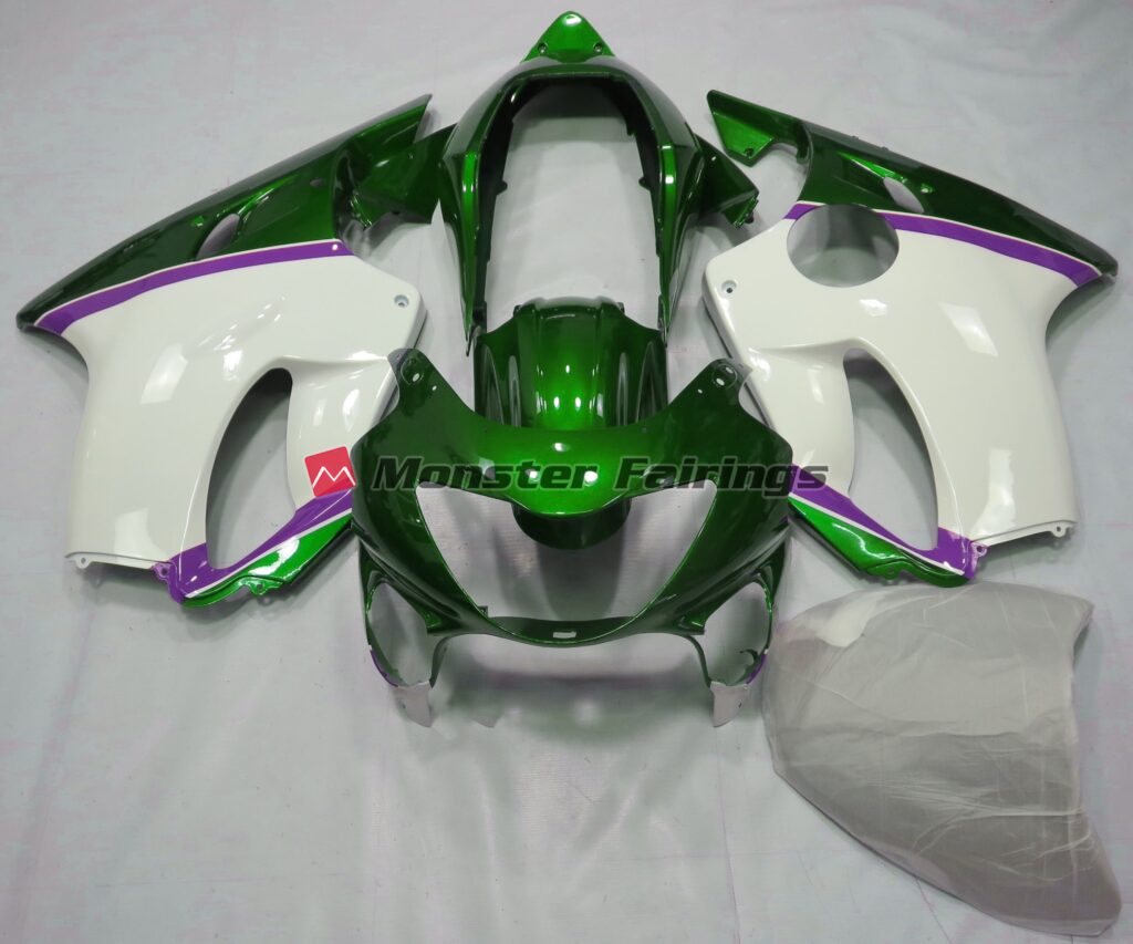 Honda CBR600 F4 1999 - 2000 Lizard Green Purple ABS fairings - custom motorcycle bodywork kit by Monster Fairings