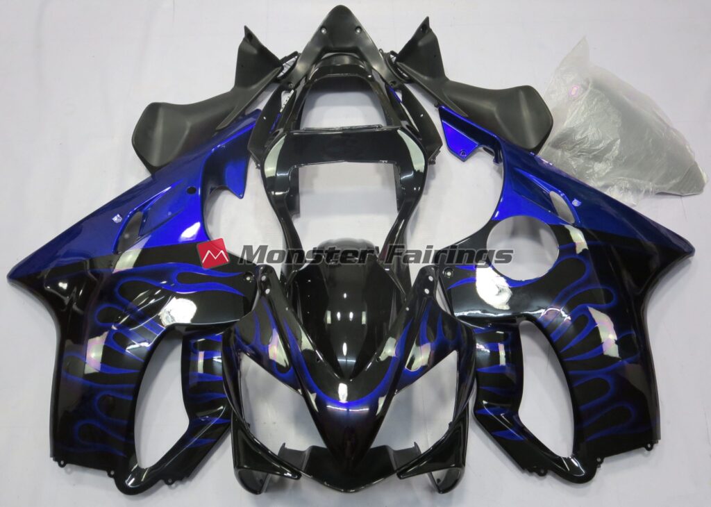Honda CBR600 F4i 2001 - 2003 Blue Flame ABS fairings - custom motorcycle bodywork kit by Monster Fairings