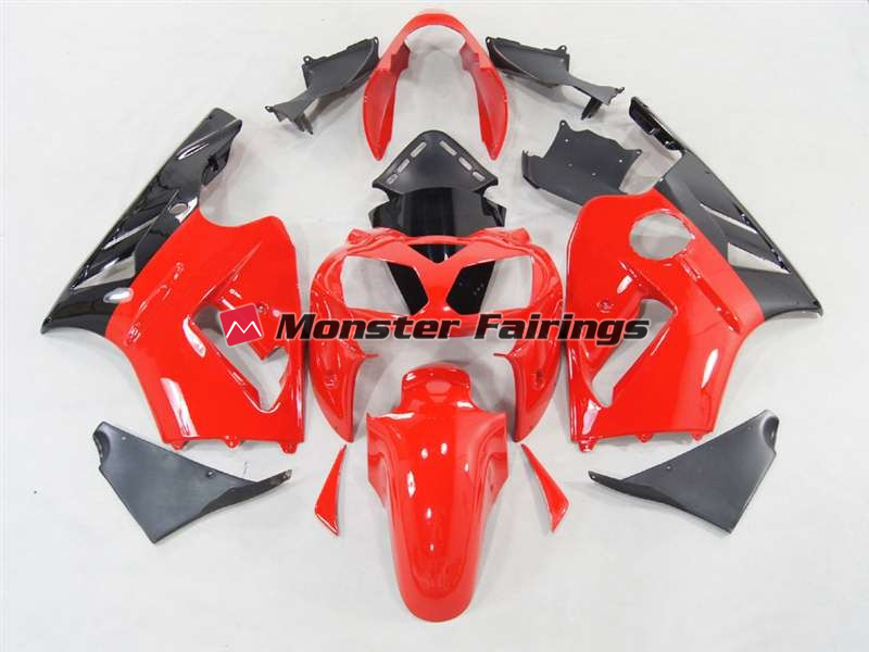 Kawasaki ZX12R 2002 - 2005 Gloss Red ABS fairings - custom motorcycle bodywork kit by Monster Fairings