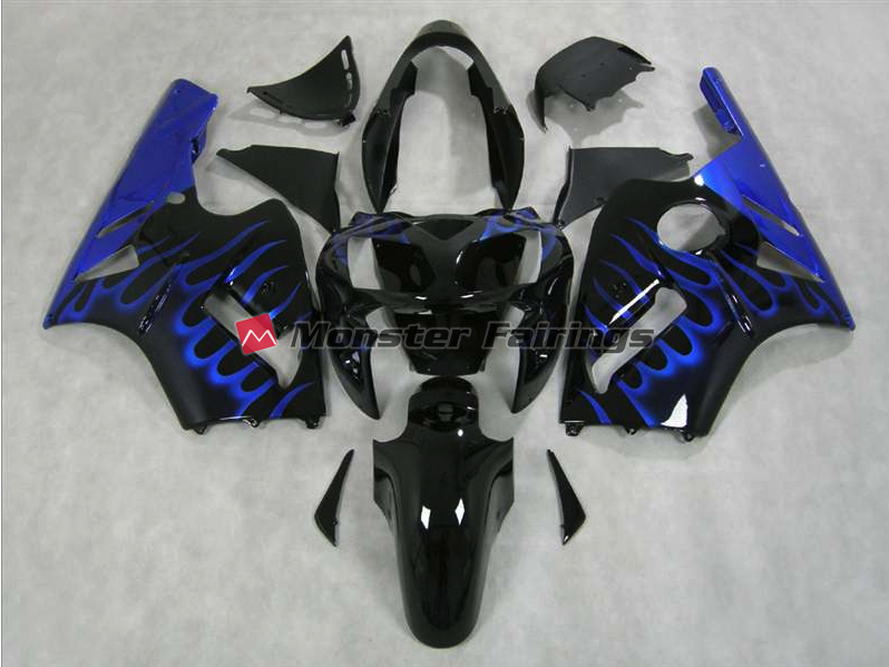Kawasaki ZX12R 2002 - 2005 Blue Flame ABS fairings - custom motorcycle bodywork kit by Monster Fairings