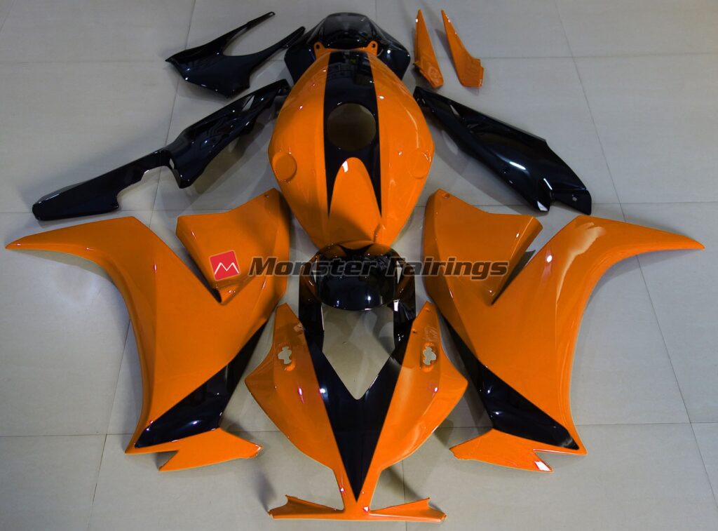 Honda CBR1000RR 2012 - 2016 Gloss Orange and Black ABS fairings - custom motorcycle bodywork kit by Monster Fairings