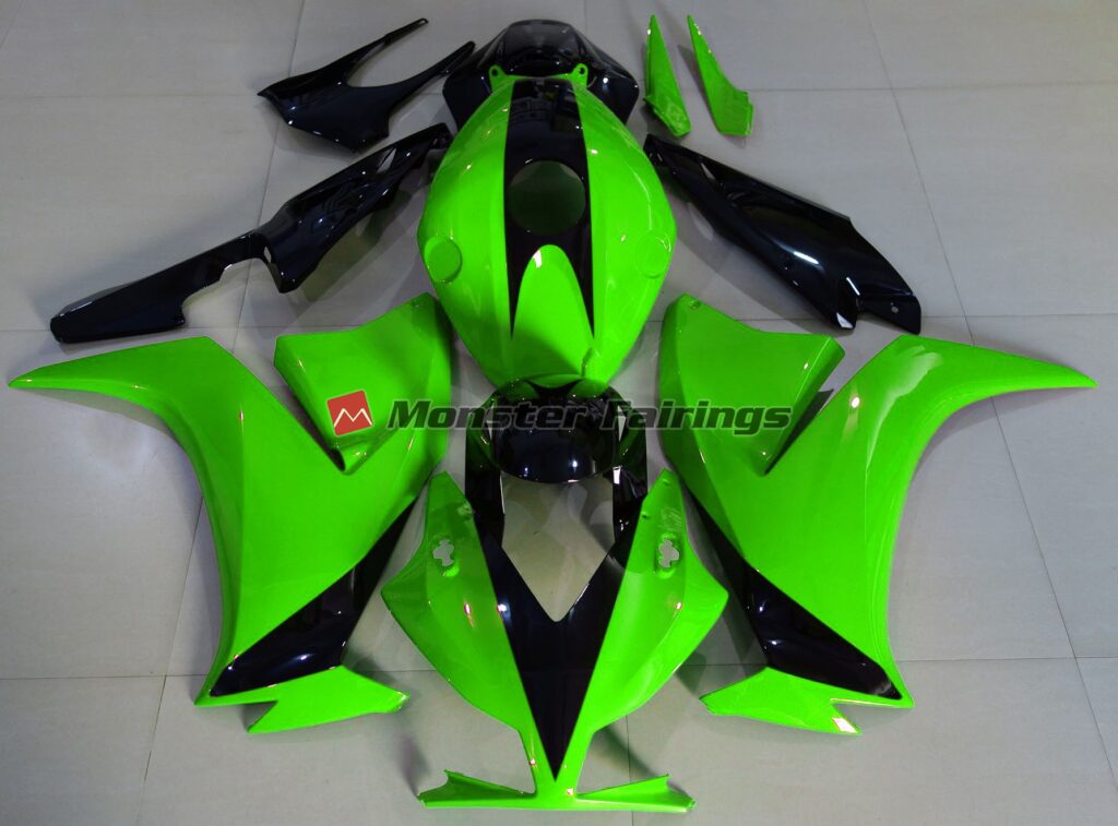 Honda CBR1000RR 2012 - 2016 Gloss Green and Black ABS fairings - custom motorcycle bodywork kit by Monster Fairings