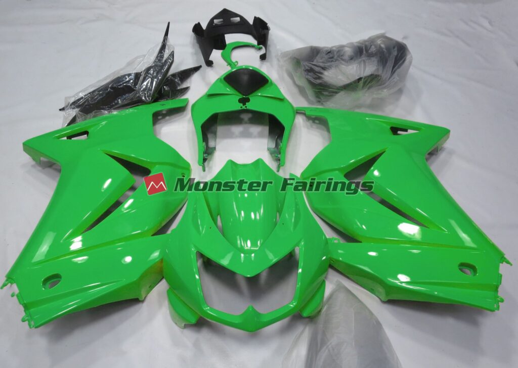 Kawasaki Ninja 250 2008 - 2013 Gloss Green ABS fairings - custom motorcycle bodywork kit by Monster Fairings
