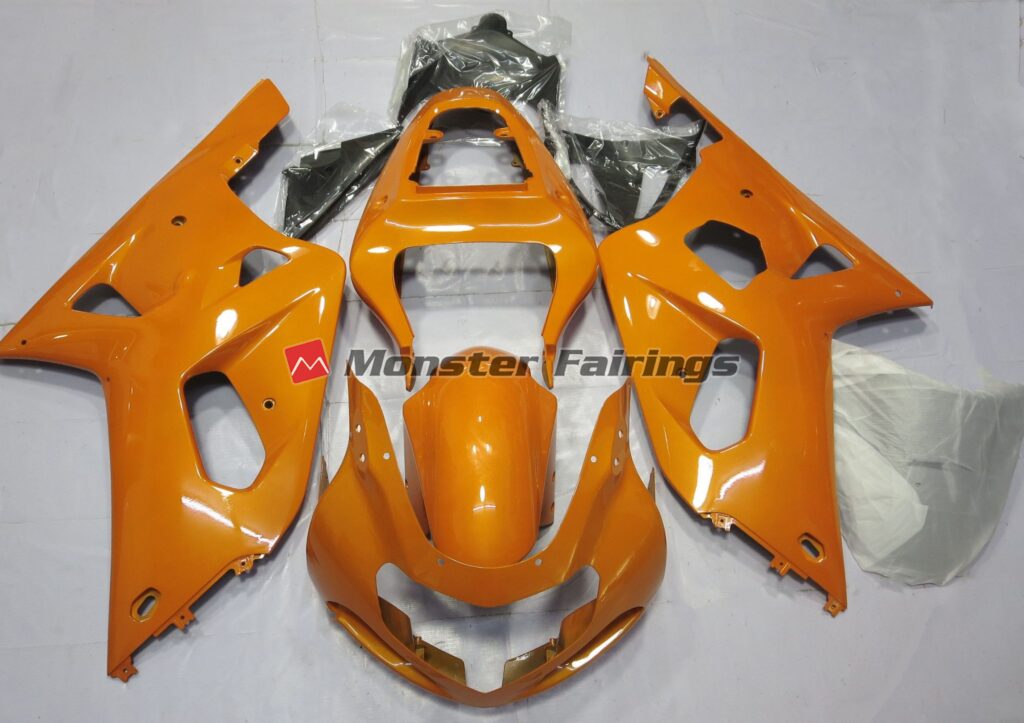 Suzuki GSXR 600 - 750 2001 - 2003 Sunrise Orange ABS fairings - custom motorcycle bodywork kit by Monster Fairings