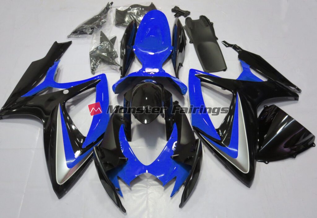 Suzuki GSXR 600 - 750 2006 - 2007 Gloss Blue Debadged ABS fairings - custom motorcycle bodywork kit by Monster Fairings