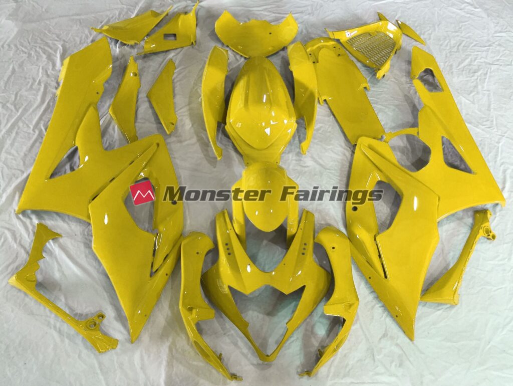 Suzuki GSXR 1000 2005 - 2006 Gloss Yellow ABS fairings - custom motorcycle bodywork kit by Monster Fairings
