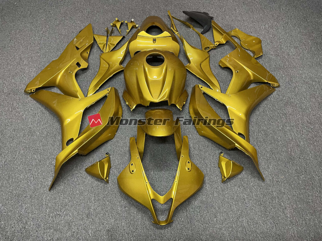 Honda CBR600RR 2007 - 2008 Gloss Gold Plain ABS fairings - custom motorcycle bodywork kit by Monster Fairings
