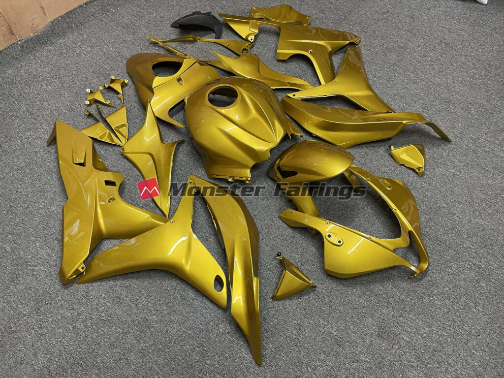 Honda CBR600RR custom ABS fairings 2007 - 2008 in Gloss Gold Plain - durable replacement kit, Monster Fairings