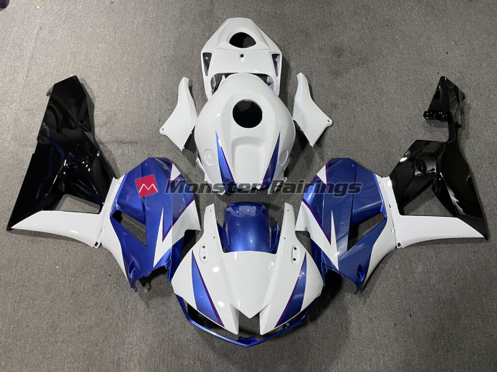Honda CBR600RR 2013 - 2025 Gloss Blue White Purple ABS fairings - custom motorcycle bodywork kit by Monster Fairings