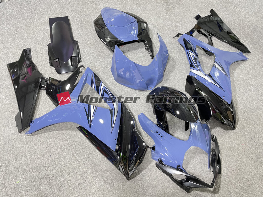 Gloss Dark Blue & Black ABS fairings for Suzuki GSXR 1000 2007 - 2008 - premium OEM fit kit by Monster Fairings