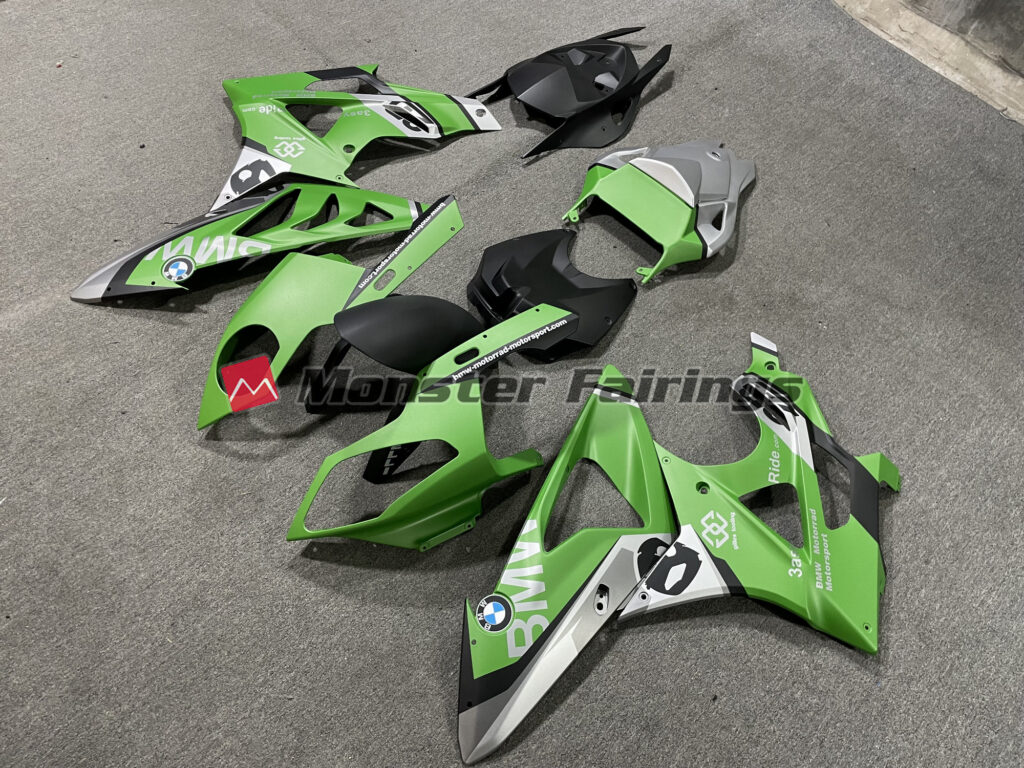 BMW S1000RR custom ABS fairings 2009 - 2014 Matte Green Motorrad - durable replacement kit, Monster Fairings