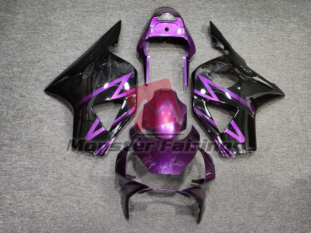 Honda CBR954RR 2002 - 2003 Electric Purple & Gloss Black ABS fairings - custom motorcycle bodywork kit by Monster Fairings