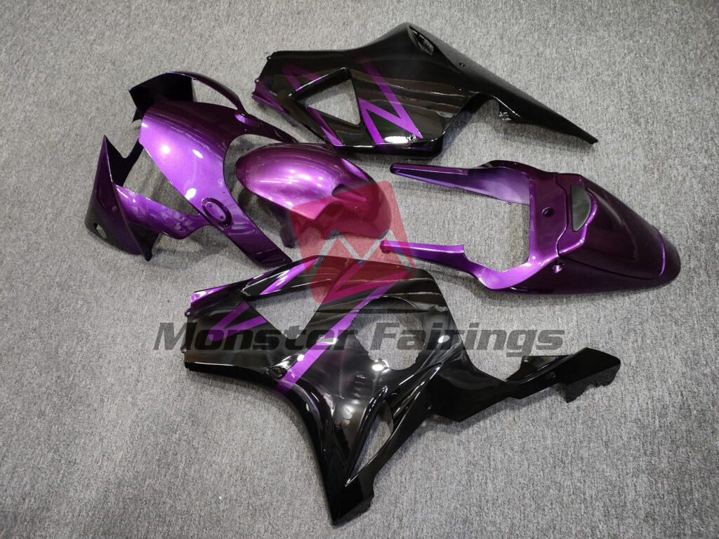 2002 - 2003 Honda CBR954RR Electric Purple & Gloss Black fairing set - ABS injection, custom painted by Monster Fairings