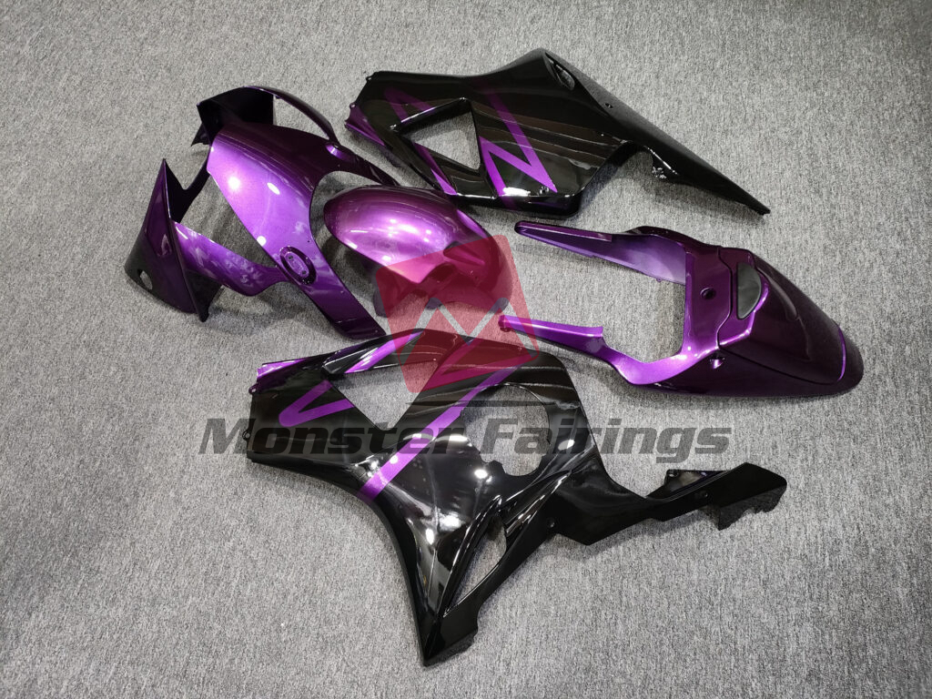 Honda CBR954RR custom ABS fairings 2002 - 2003 in Electric Purple & Gloss Black - durable replacement kit, Monster Fairings