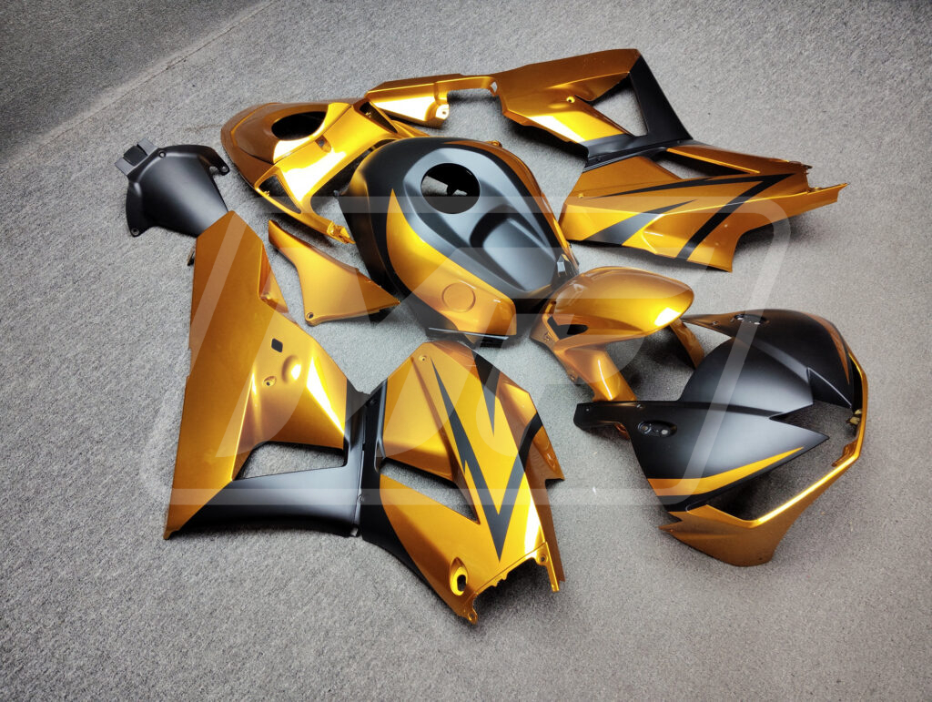 Monster Fairings ABS fairing kit for Honda CBR600RR 2013 - 2025 - Gloss Gold & Matte Black, precise OEM fit