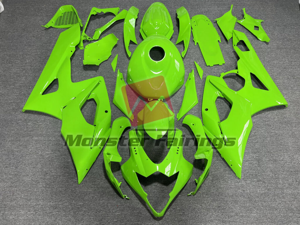 Suzuki GSXR 1000 2005 - 2006 Gloss Green ABS fairings - custom motorcycle bodywork kit by Monster Fairings