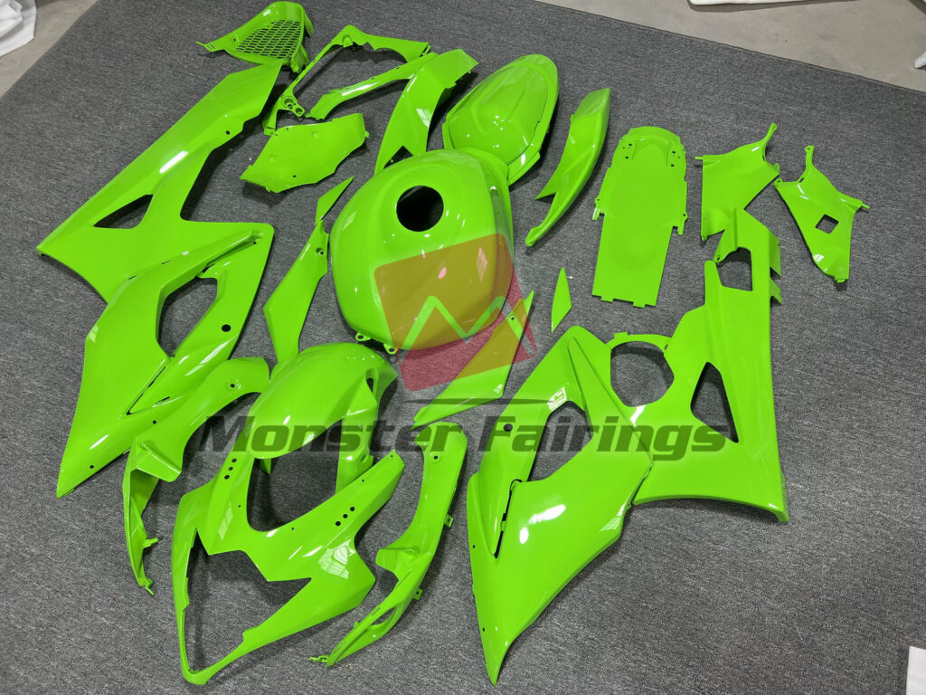 Suzuki GSXR 1000 custom ABS fairings 2005 - 2006 in Gloss Green - durable replacement kit, Monster Fairings