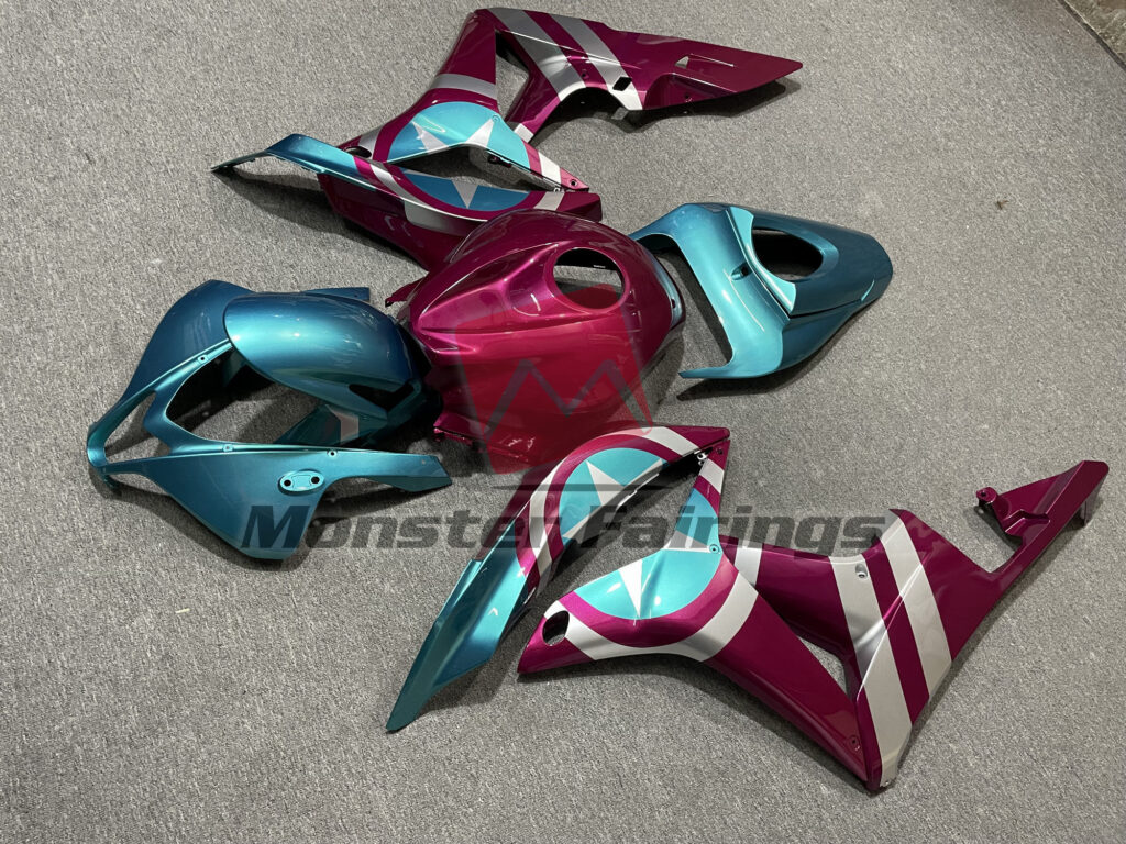 Honda CBR600RR custom ABS fairings 2007 - 2008 in Pink Captain America - durable replacement kit, Monster Fairings