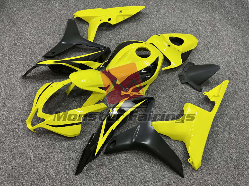 Gloss Yellow & Black ABS fairings for Honda CBR600RR 2007 - 2008 - premium OEM fit kit by Monster Fairings
