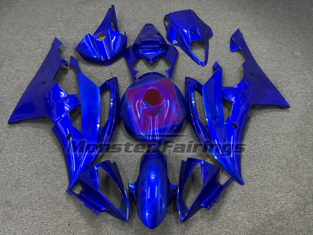 Yamaha R6 2008 - 2016 Deep Blue ABS fairings - custom motorcycle bodywork kit by Monster Fairings