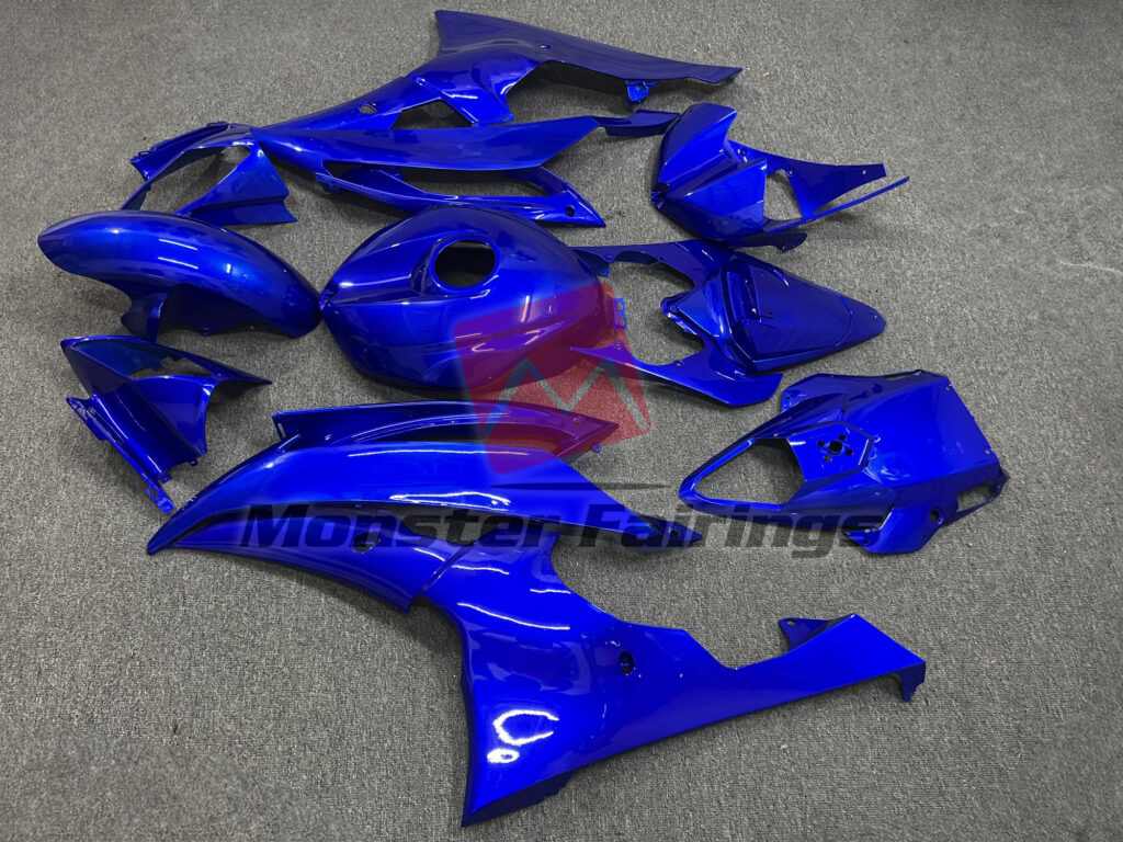2008 - 2016 Yamaha R6 Deep Blue fairing set - ABS injection, custom painted by Monster Fairings