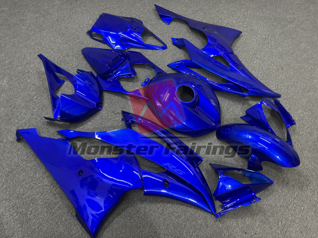 Yamaha R6 custom ABS fairings 2008 - 2016 in Deep Blue - durable replacement kit, Monster Fairings