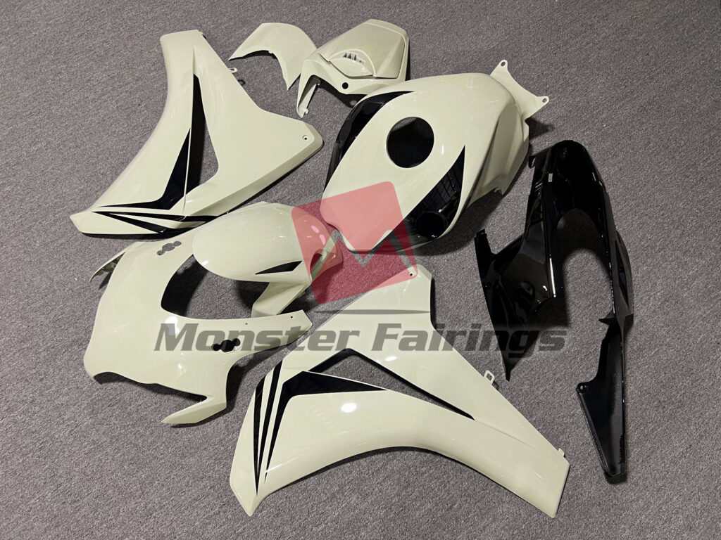 Honda CBR1000RR custom ABS fairings 2008 - 2011 in Gloss Desert Tan with Black - durable replacement kit, Monster Fairings