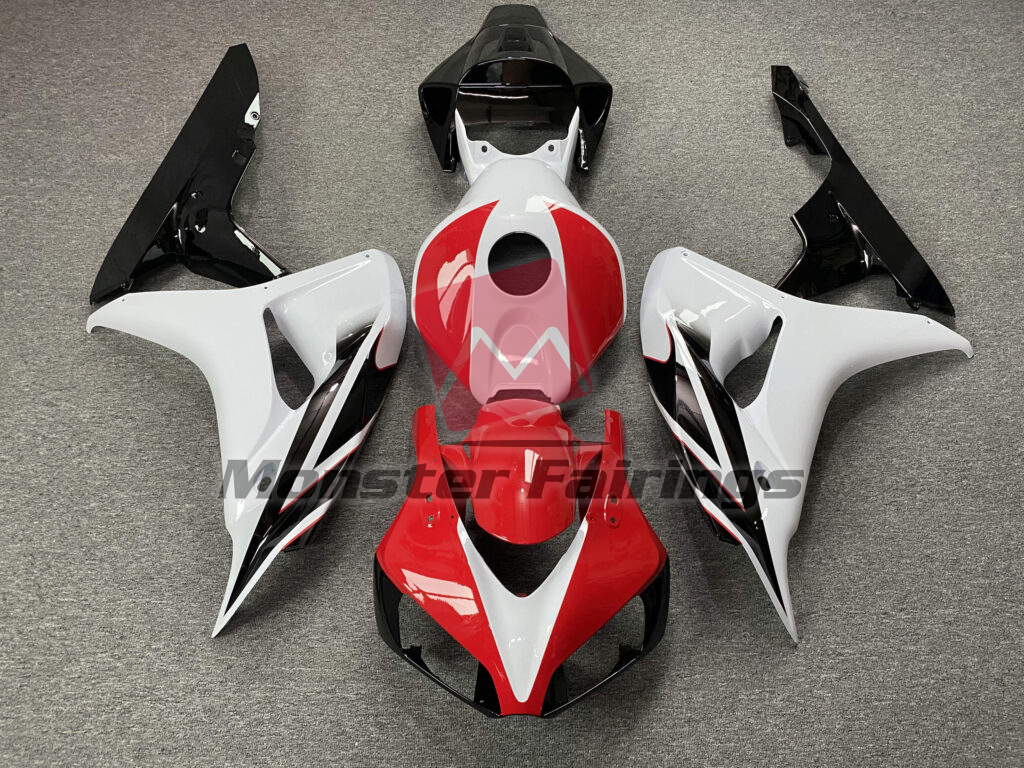Honda CBR1000RR 2006 - 2007 Gloss Red & White ABS fairings - custom motorcycle bodywork kit by Monster Fairings