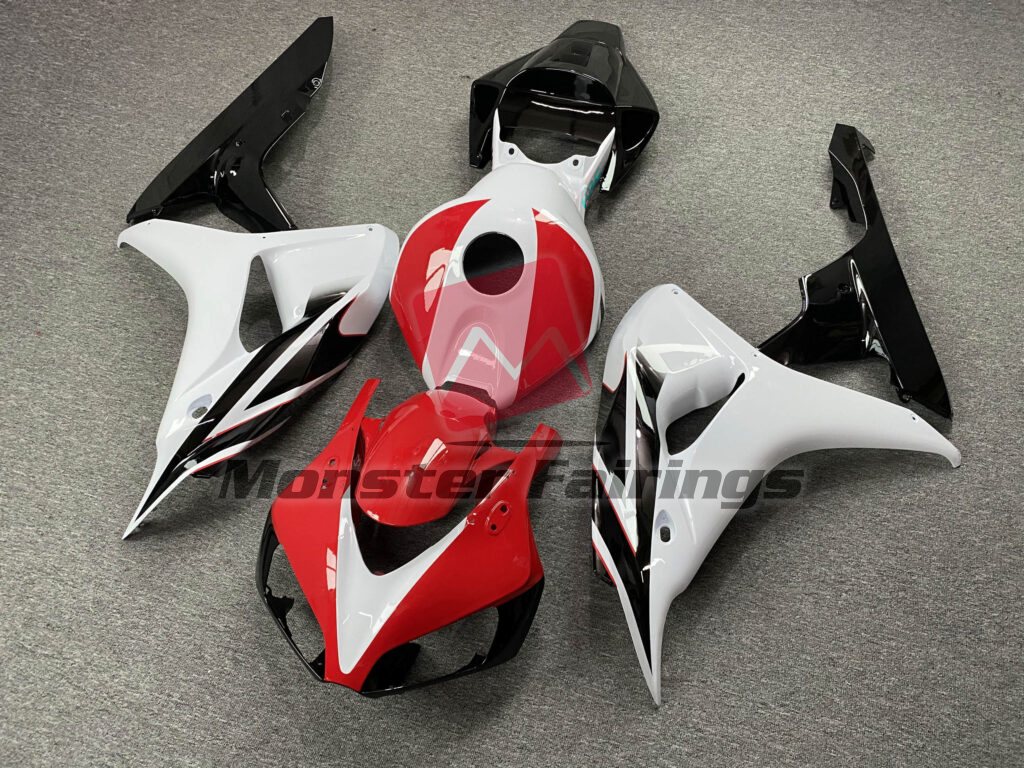 Gloss Red & White ABS fairings for Honda CBR1000RR 2006 - 2007 - premium OEM fit kit by Monster Fairings