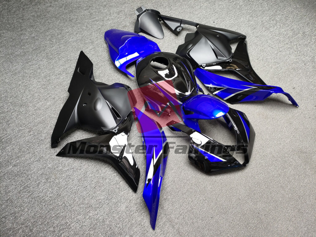 Honda CBR600RR custom ABS fairings 2009 - 2012 in Gloss Blue & Matte Black - durable replacement kit, Monster Fairings