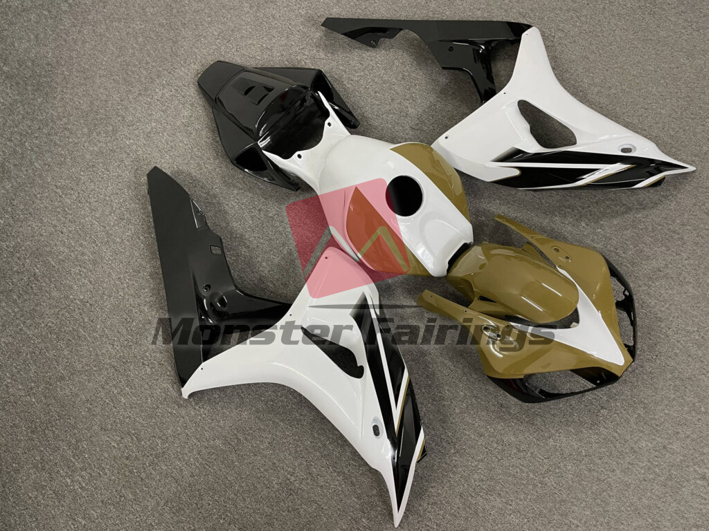 Gloss White, Tan & and Black ABS fairings for Honda CBR1000RR 2006 - 2007 - premium OEM fit kit by Monster Fairings